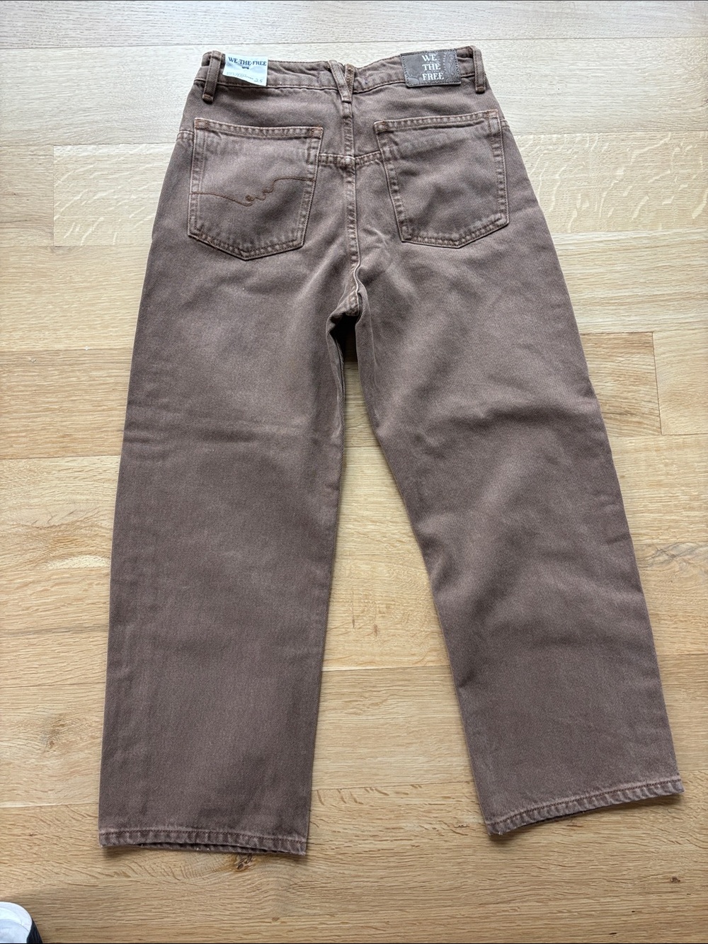 NWT FREE PEOPLE WE THE FREE Deep Trance Dropped Boyfriend | Chocolate Mousse - Picture 9 of 10